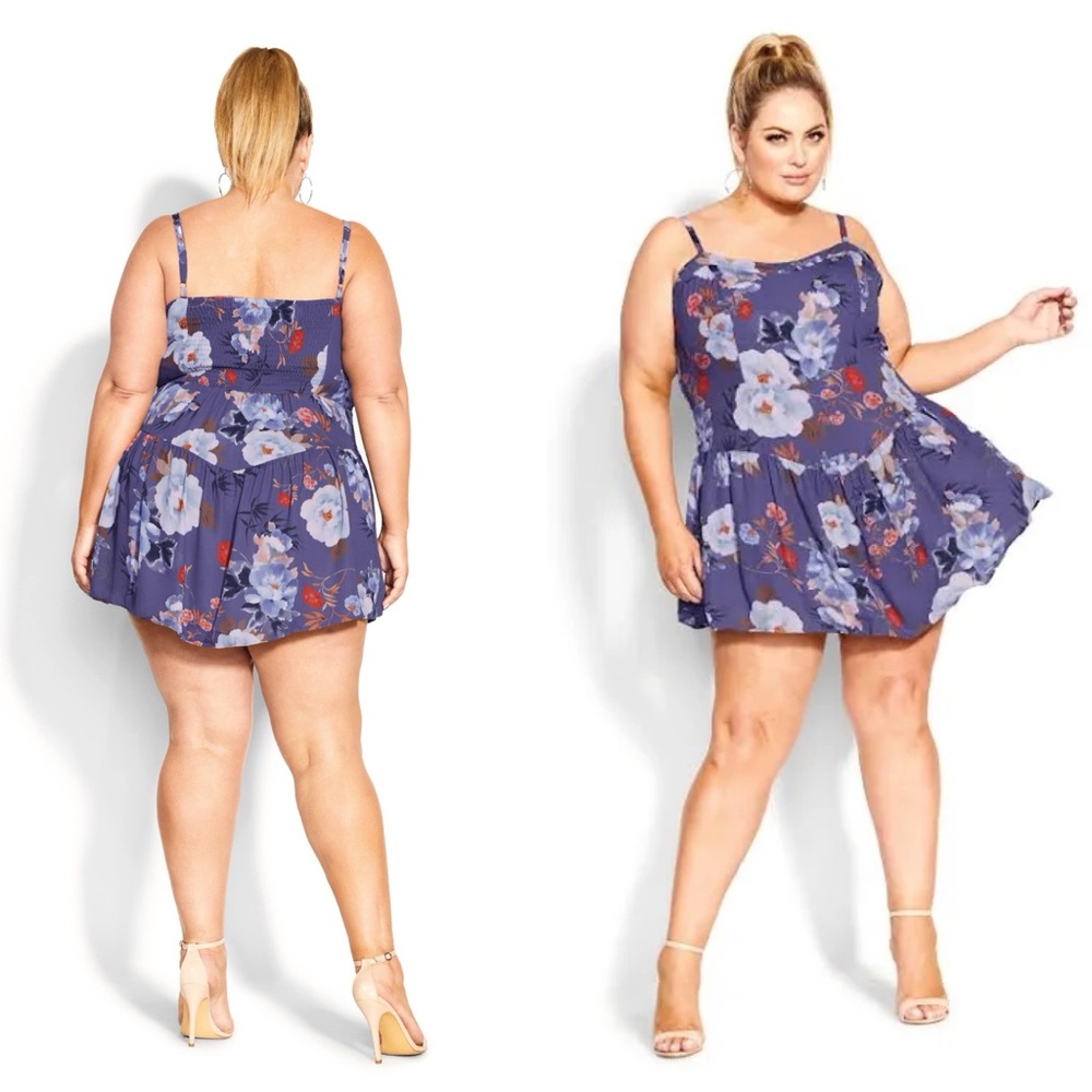 NWT City Chic Women's Plus Size Willow‎ Playsuit - Lilac SIZE SMALL